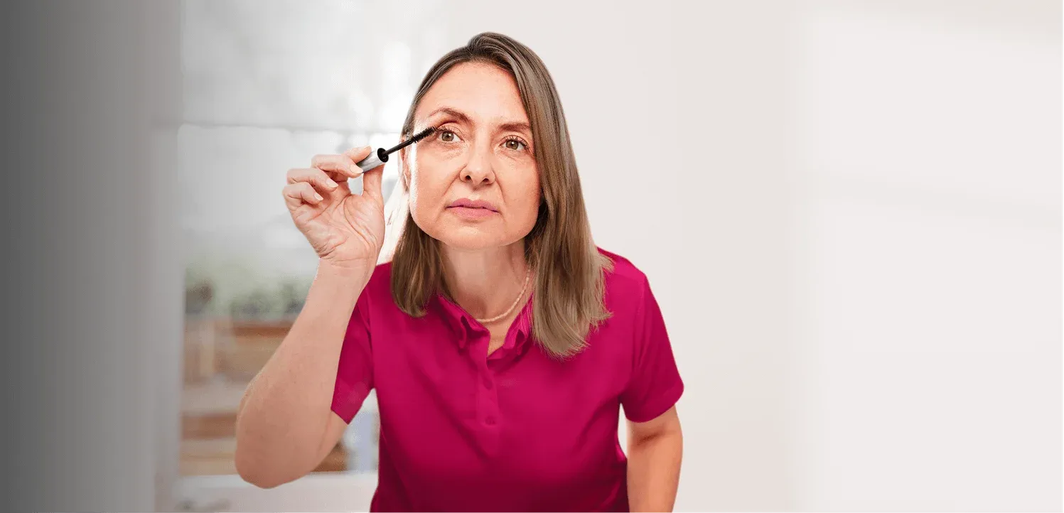 Woman doing makeup