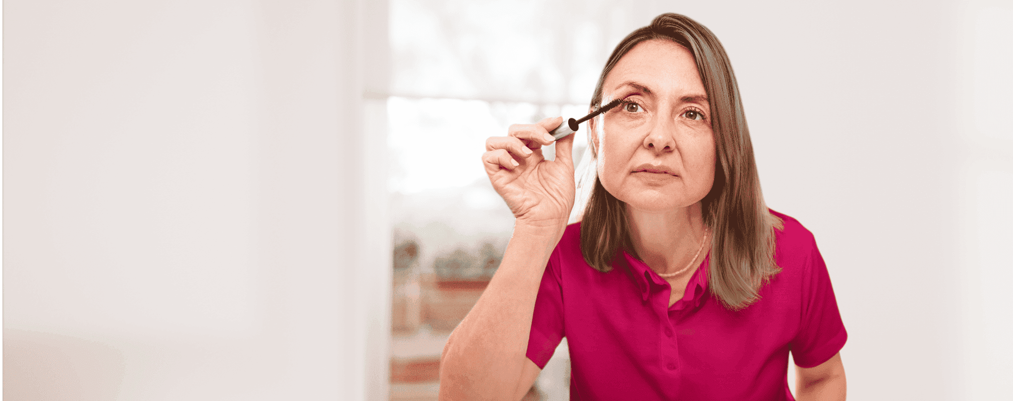 Woman doing makeup